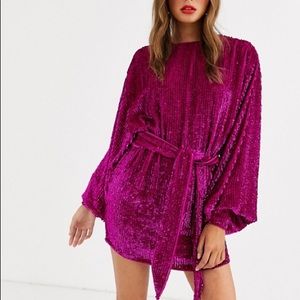 ASOS Blouson Sequin Mini Dress